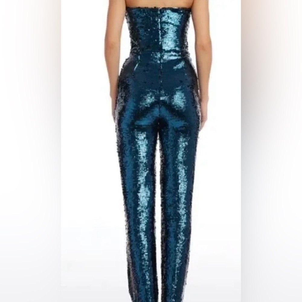 Dress the Population Emerald Sequin Jumpsuit - Picture 4 of 6